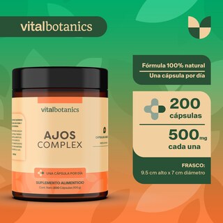 Foto 4 | Suplemento Alimenticio Vitalbotanics Ajos Complex Multivitamínico 200 Cápsulas