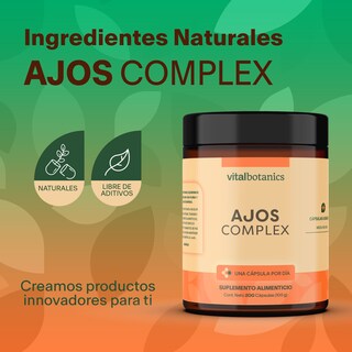 Foto 7 | Suplemento Alimenticio Vitalbotanics Ajos Complex Multivitamínico 200 Cápsulas