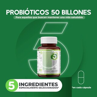 Foto 2 | Suplemento Alimenticio Lifeed5 con Probióticos 120 Cápsulas