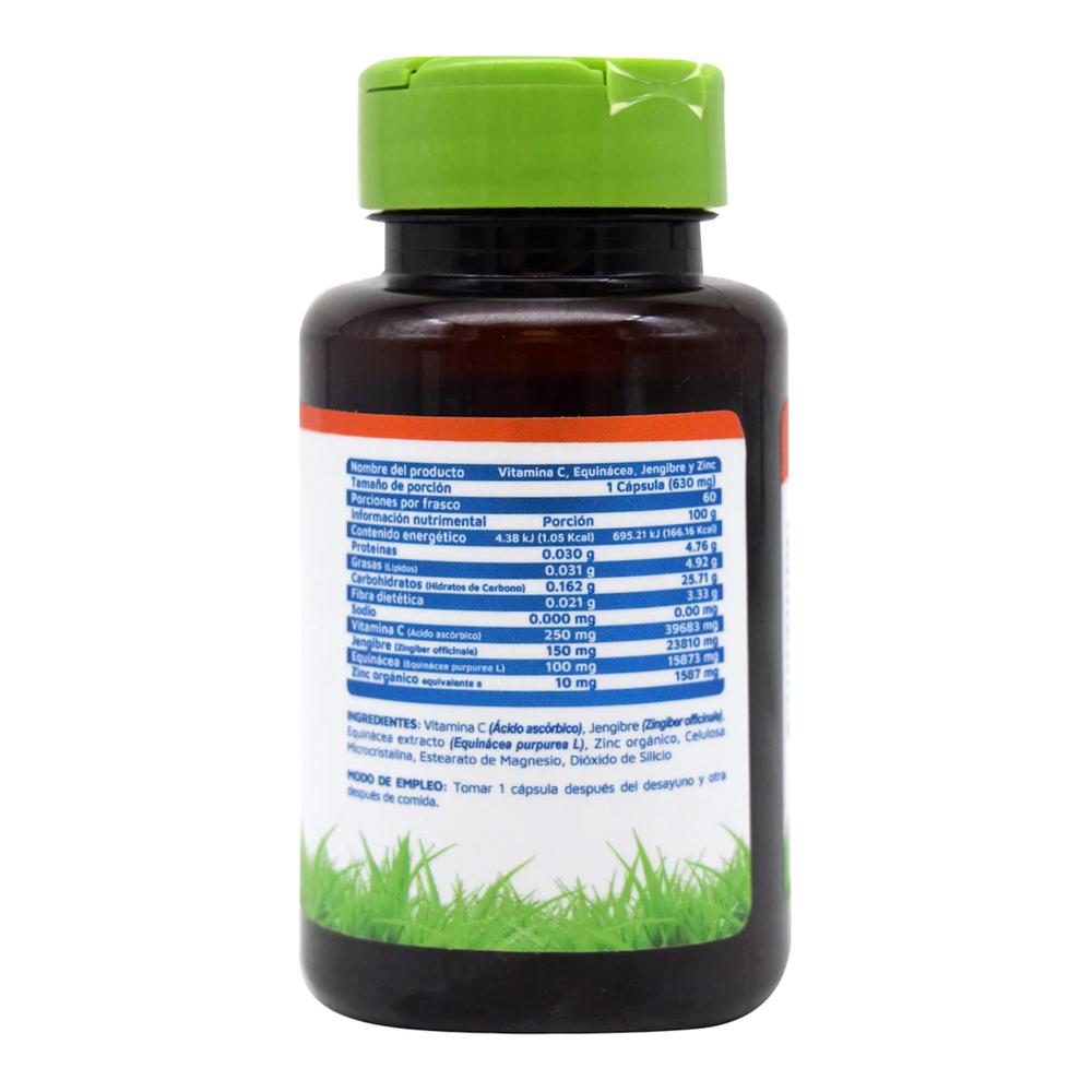 Foto 4 pulgar | Vitamina C Vidanat VDTVITCEQUINACEAZINC color Blanco 60 Cápsulas