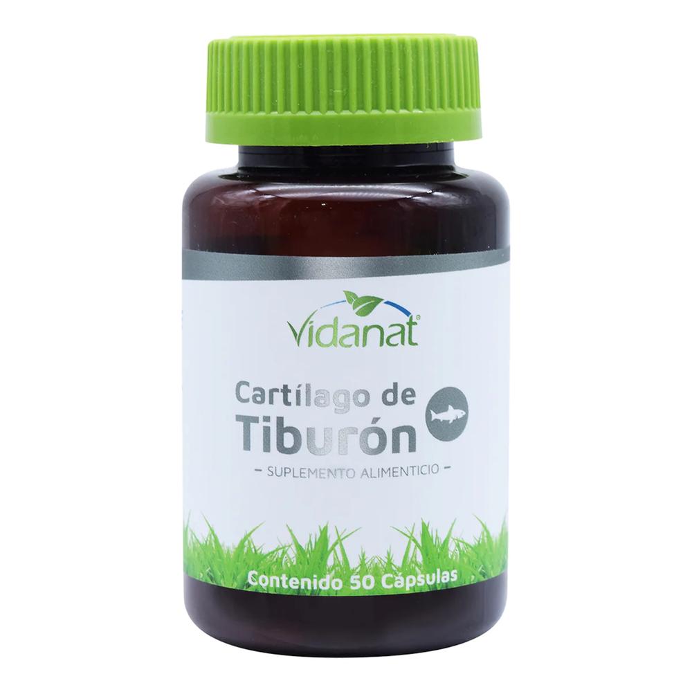 Cartílago de Tiburón Vidanat VDTCARTILAGOTIBURON color Blanco 50 Cápsulas