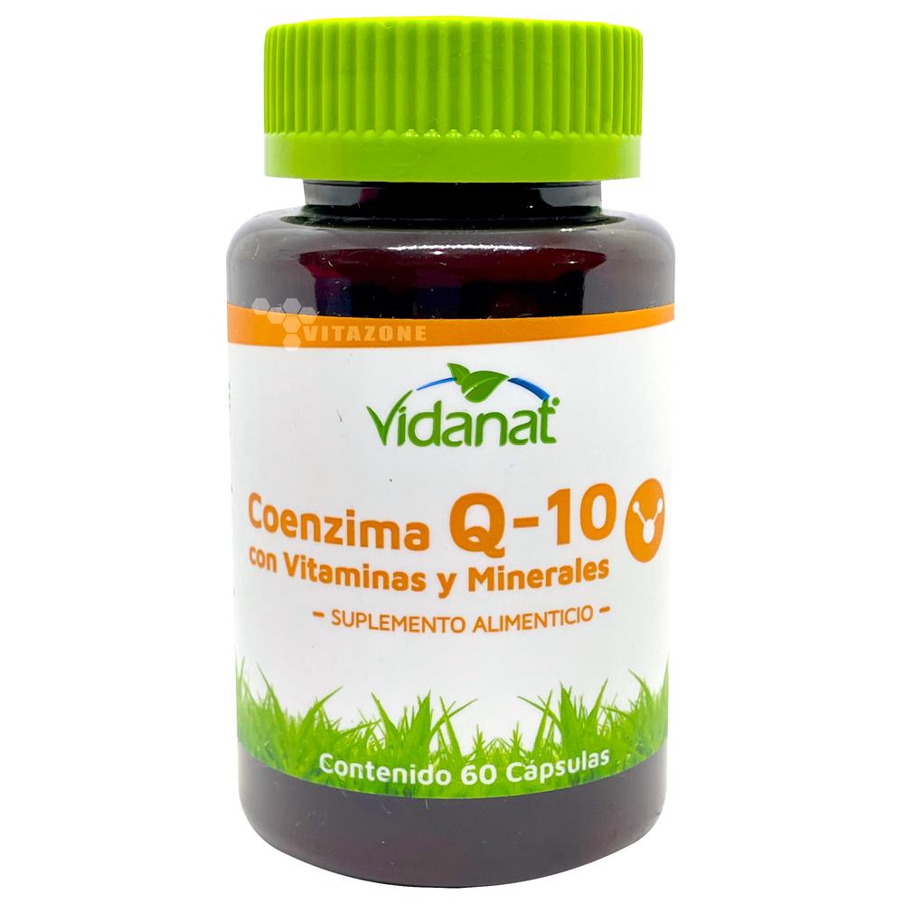 Foto 2 pulgar | Coenzima Q-10 Vitaminas Y Minerales 60 Cápsulas Vidanat