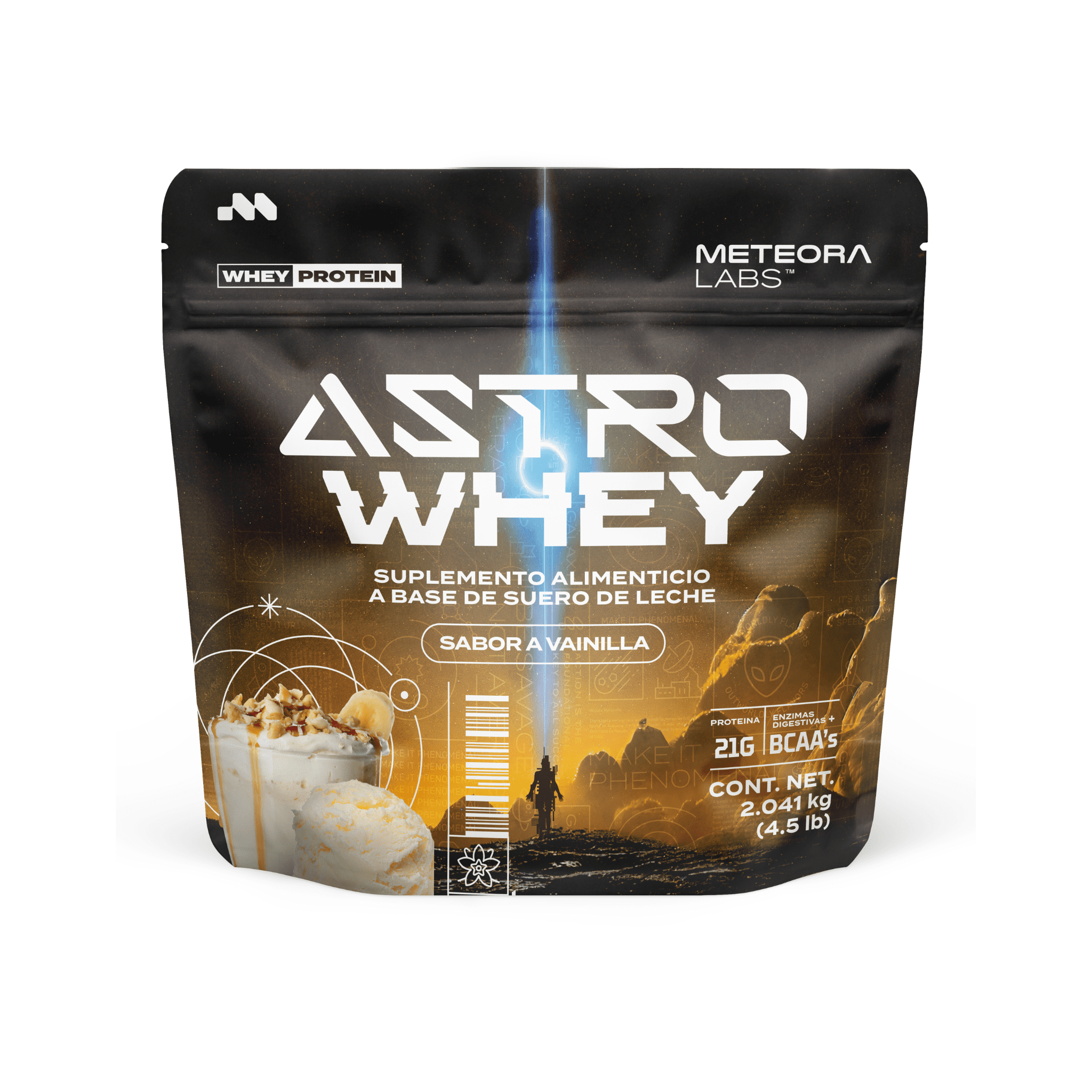 Foto 2 pulgar | Proteína de Suero Meteora Labs Astro Whey Vainilla 21g por Porción Aminoácidos Esenciales