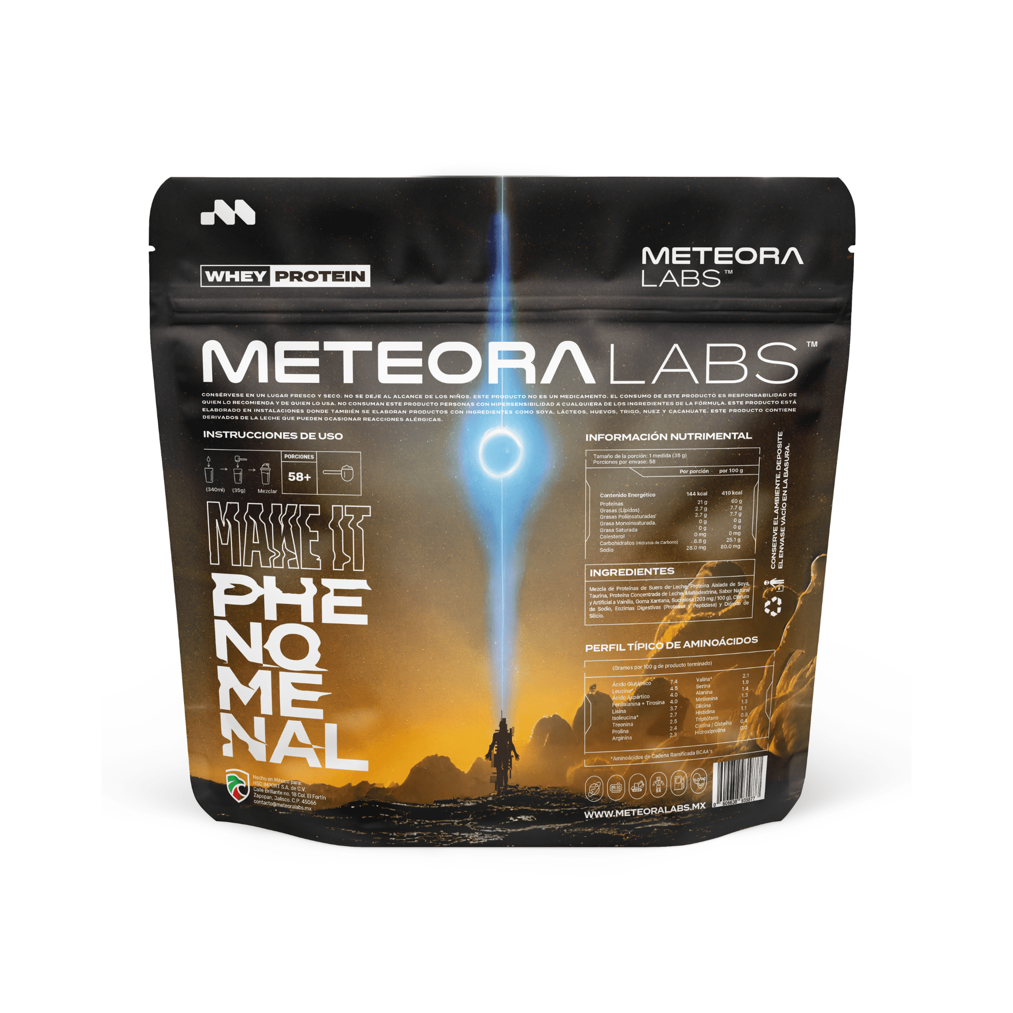 Foto 3 pulgar | Proteína de Suero Meteora Labs Astro Whey Vainilla 21g por Porción Aminoácidos Esenciales