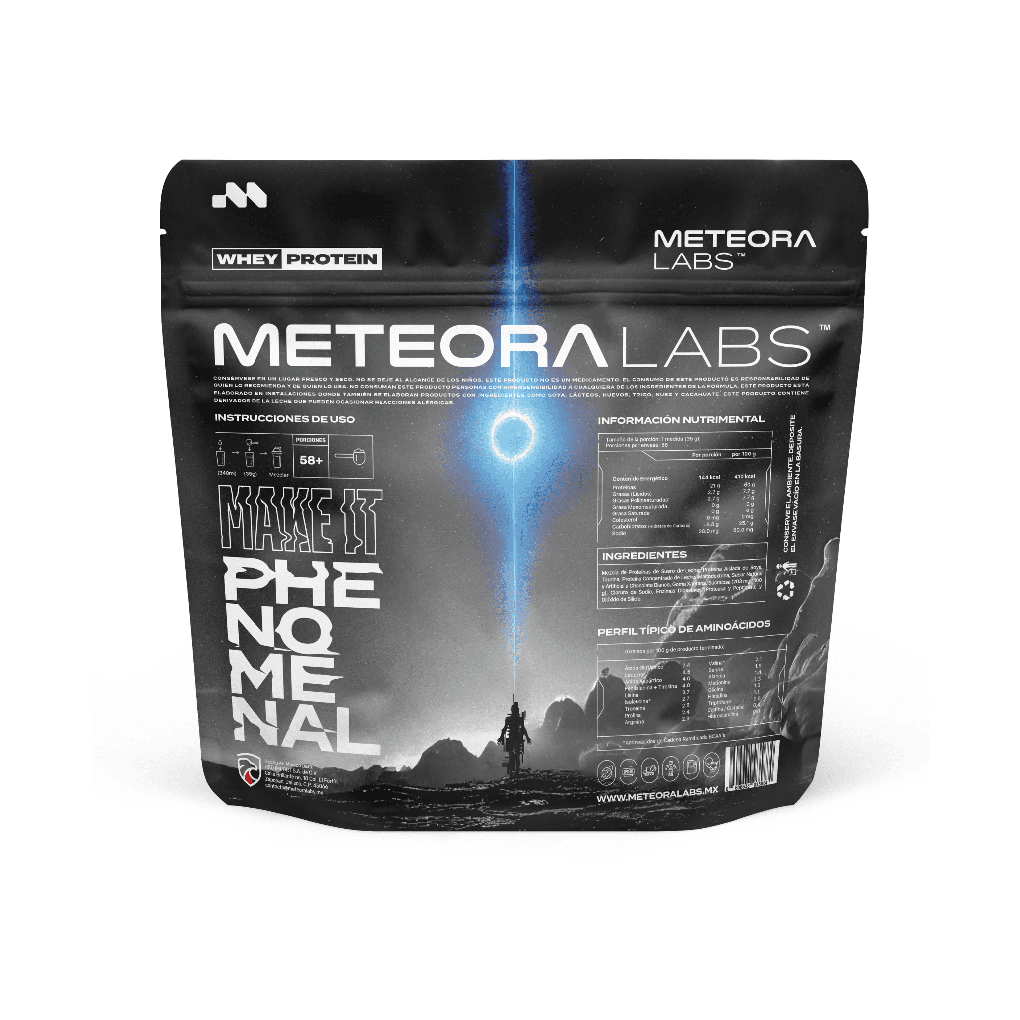 Foto 3 pulgar | Proteína de Suero Meteora Labs Astro Whey Chocolate Blanco 21g por Porción Aminoácidos Esenciales
