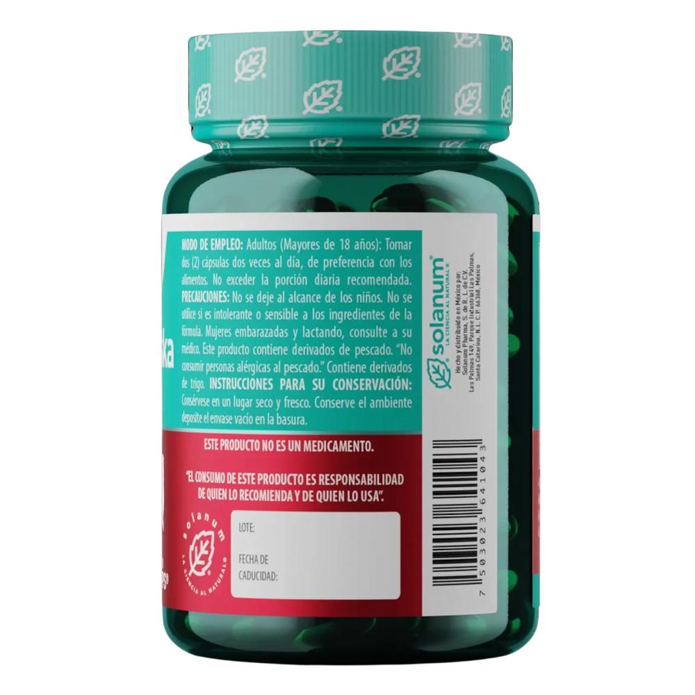 Foto 4 pulgar | Omega 3 Salmón De Alaska, Vitamina E Y Coq10 120 Cápsulas Solanum