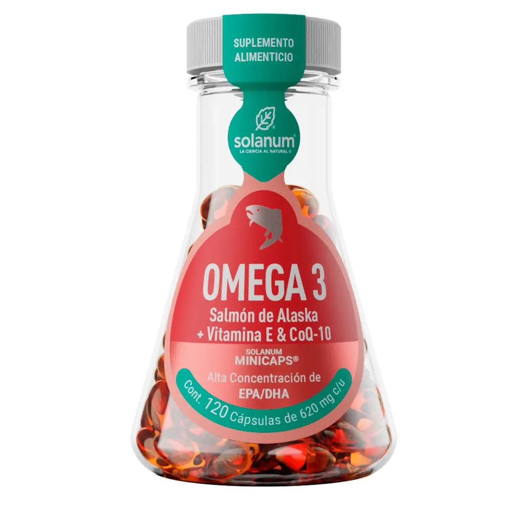 Foto 5 pulgar | Omega 3 Salmón De Alaska, Vitamina E Y Coq10 120 Cápsulas Solanum