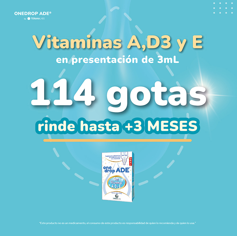 Foto 7 | Vitamina ONEDROP ADE Frasco 3 ml Ingredientes Naturales