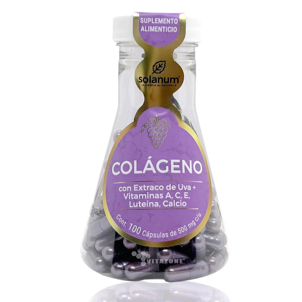 Foto 2 pulgar | Colágeno con Extracto de Uva Solanum 100 Cápsulas