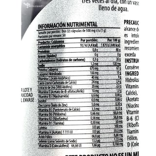 Foto 2 | Colágeno con Extracto de Uva Solanum 100 Cápsulas