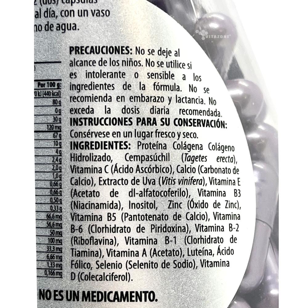 Foto 4 pulgar | Colágeno con Extracto de Uva Solanum 100 Cápsulas