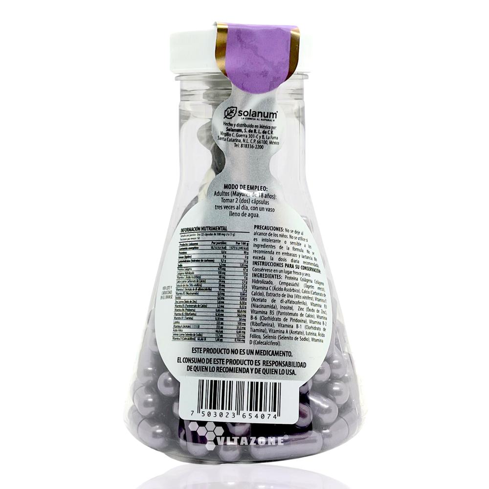 Foto 5 pulgar | Colágeno con Extracto de Uva Solanum 100 Cápsulas