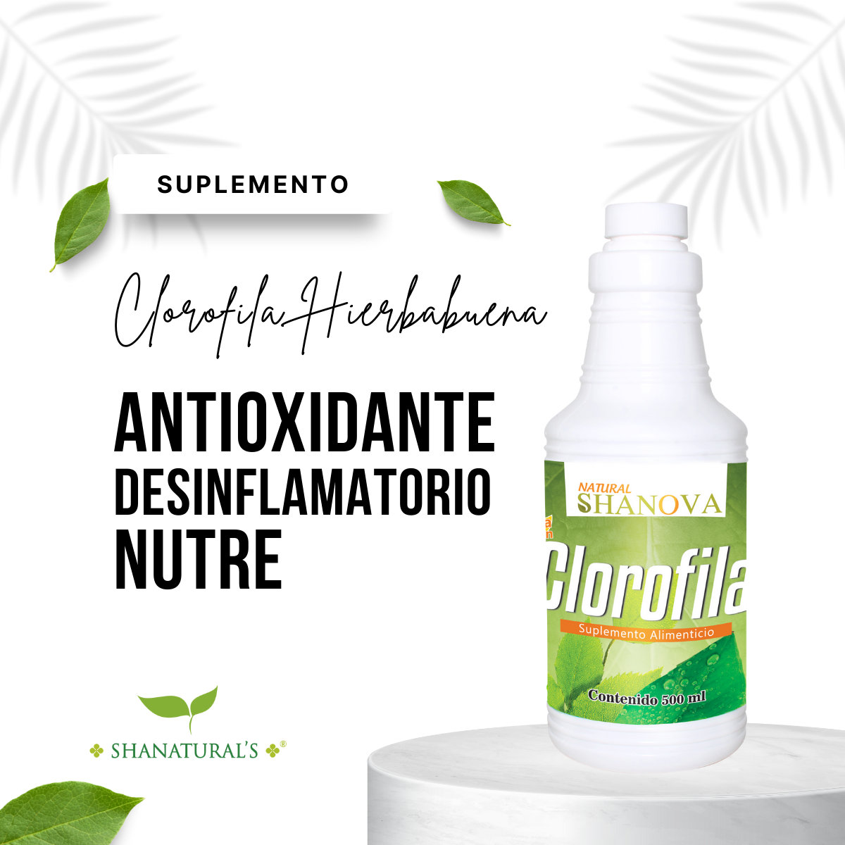 Foto 5 pulgar | Bebida De Clorofila Shanaturals Hierbabuena