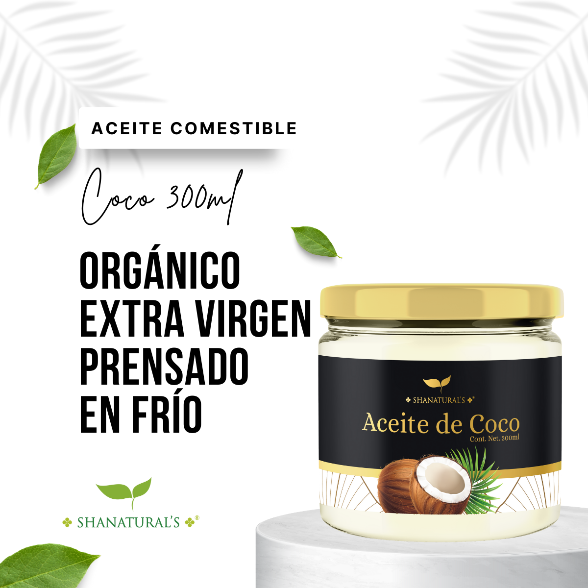 Foto 4 pulgar | Aceite De Coco Orgánico Extra Virgen Shanaturals Color Beige