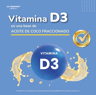 Foto 4 | Vitamina D3 Onedrop Frasco 10 ML 400 UI Ingredientes Naturales