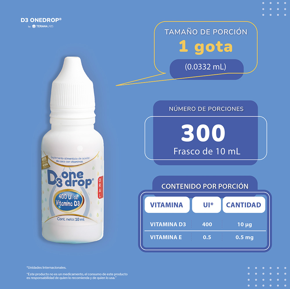 Foto 5 | Vitamina D3 Onedrop Frasco 10 ML 400 UI Ingredientes Naturales
