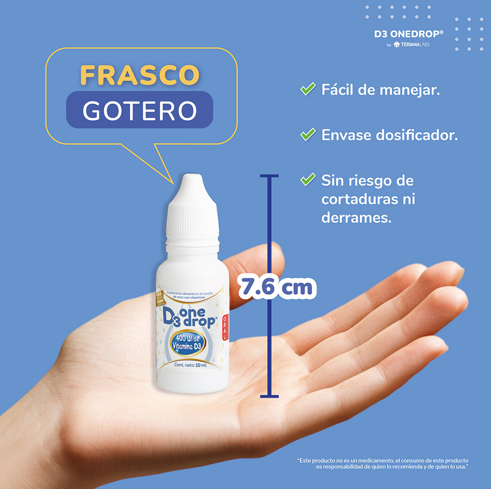 Foto 8 pulgar | Vitamina D3 Onedrop Frasco 10 ML 400 UI Ingredientes Naturales