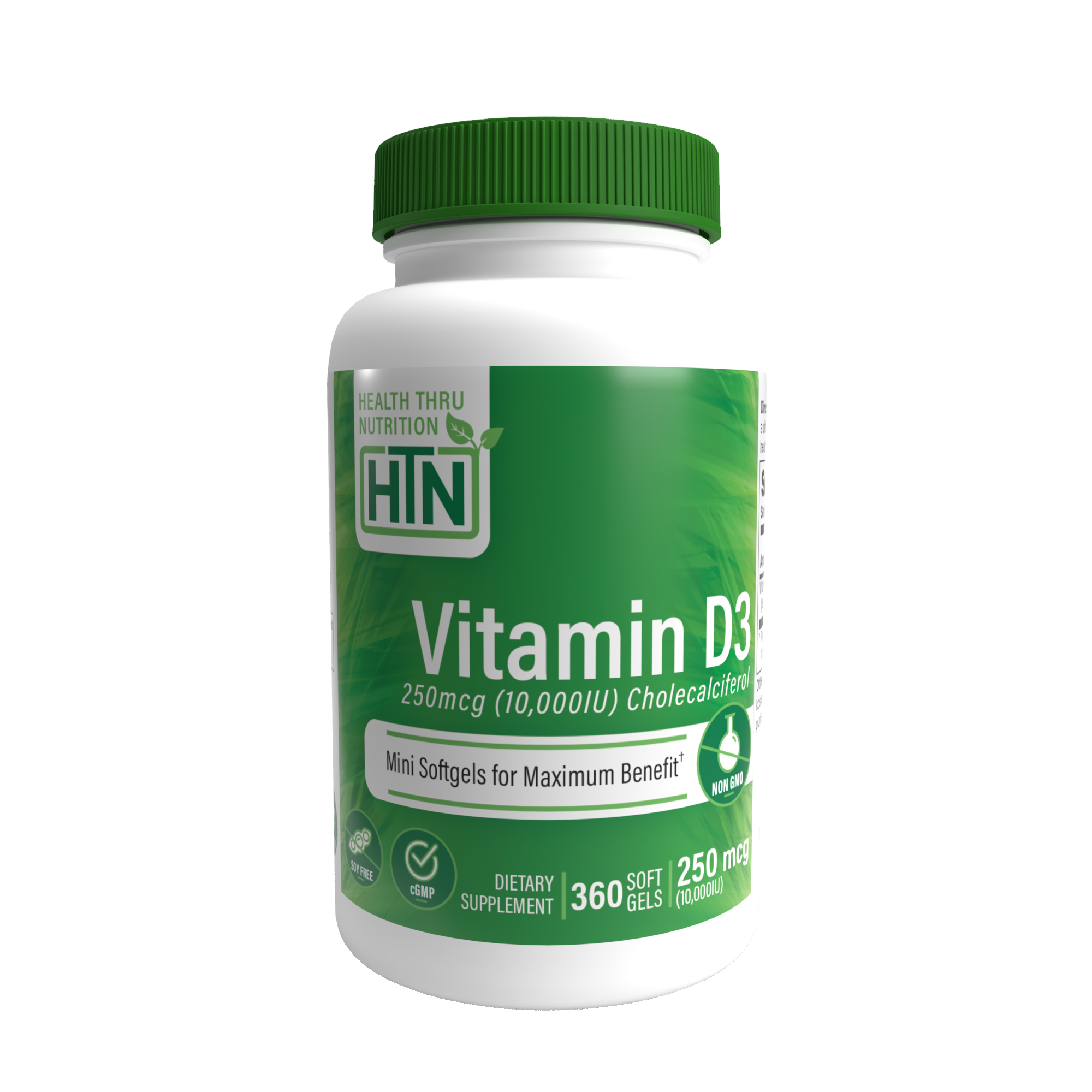 Foto 2 pulgar | Vitamina D3 10000iu 360 Cápsulas Blandas