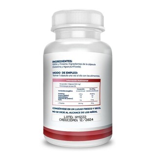 Foto 2 | Suplemento Alimenticio Naima Lab L-Tirosina de 100 Cápsulas