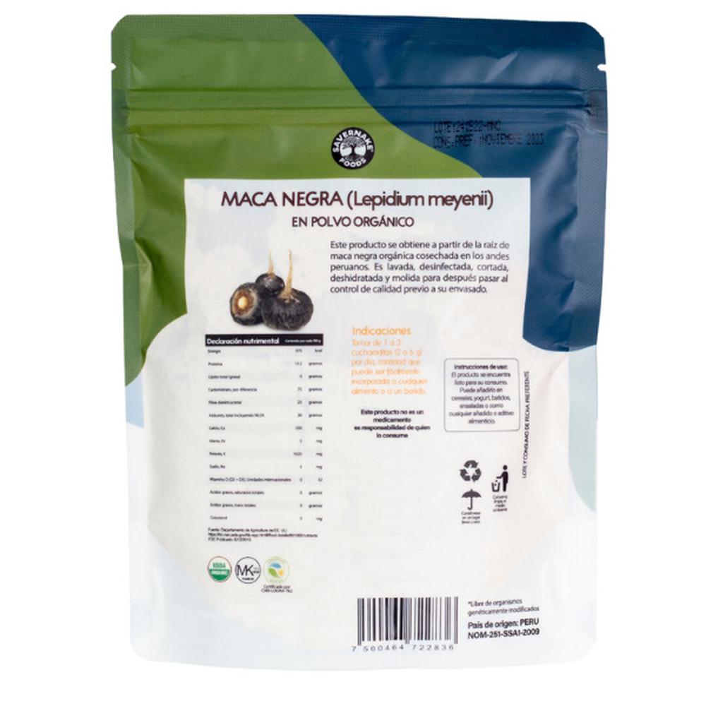 Foto 3 pulgar | Maca Negra en Polvo Orgánica Savernake Foods Superfoods 250g