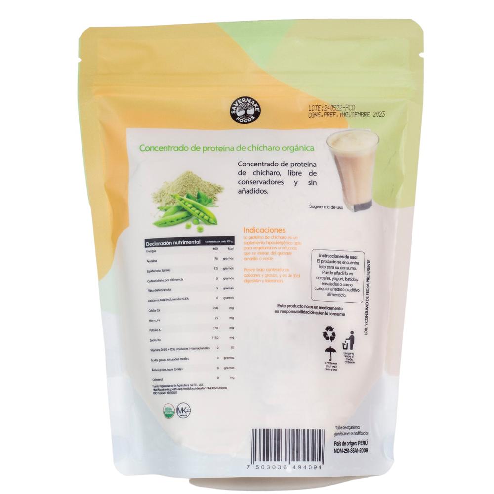 Foto 3 pulgar | Proteína de Chícharo Orgánica en Polvo Savernake Foods Superfoods 250g