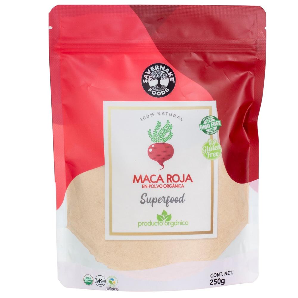 Foto 2 pulgar | Maca Roja en Polvo Orgánica Savernake Foods Superfoods 250 g