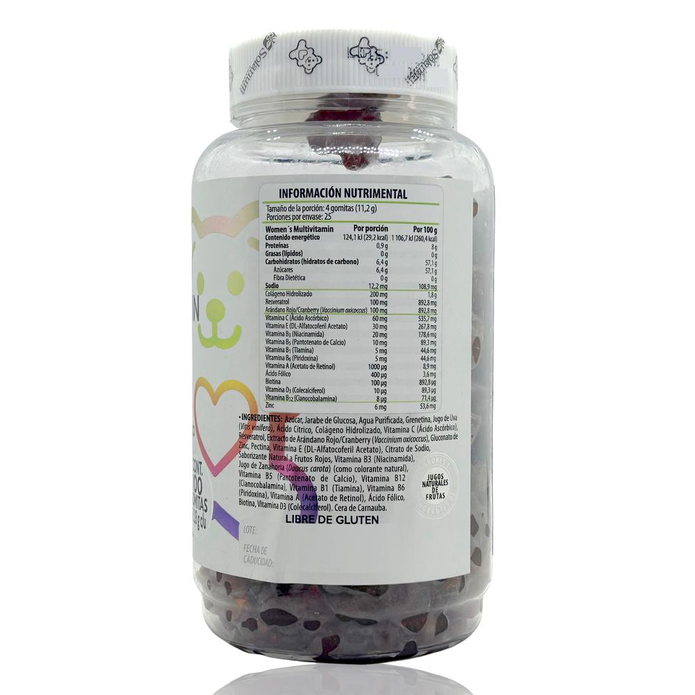 Foto 5 pulgar | Multivitaminico Solanum para Mujeres 100 Gomitas Belabear