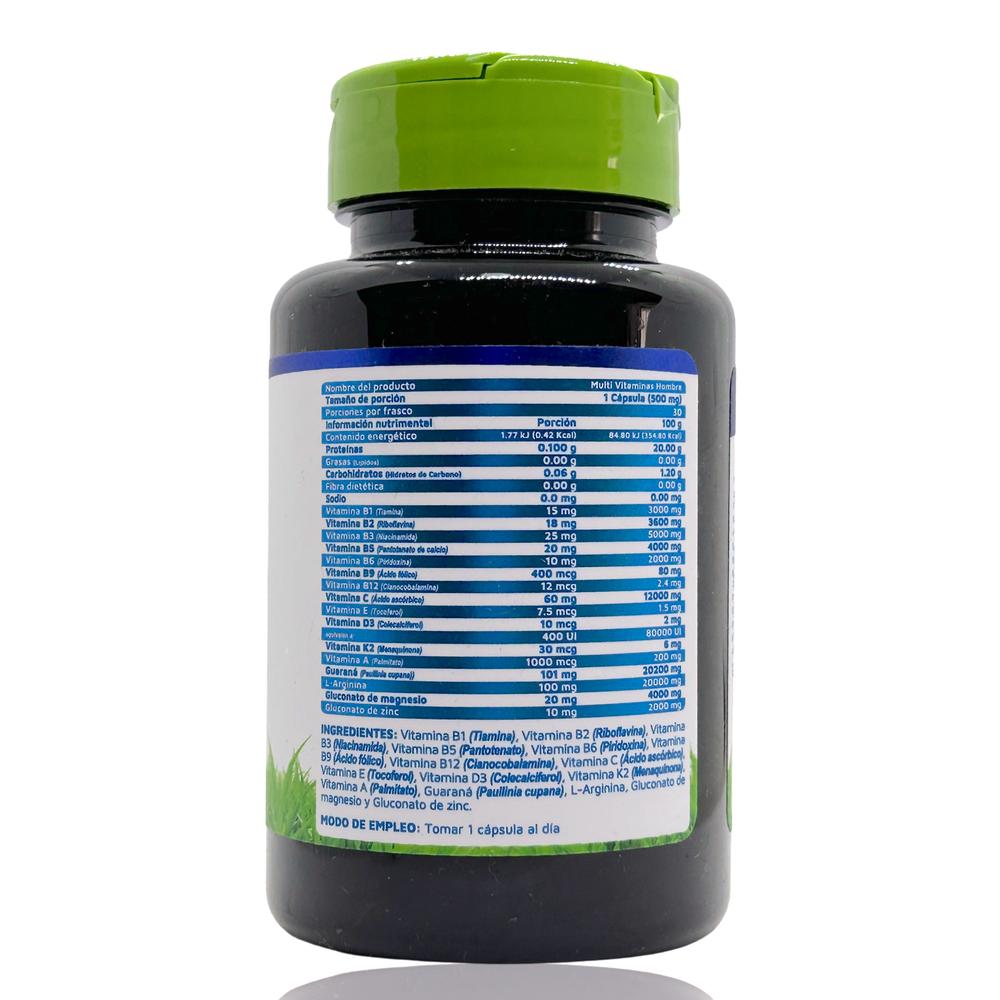 Foto 5 pulgar | Multivitaminas Vidanat para Hombre 30 Cápsulas