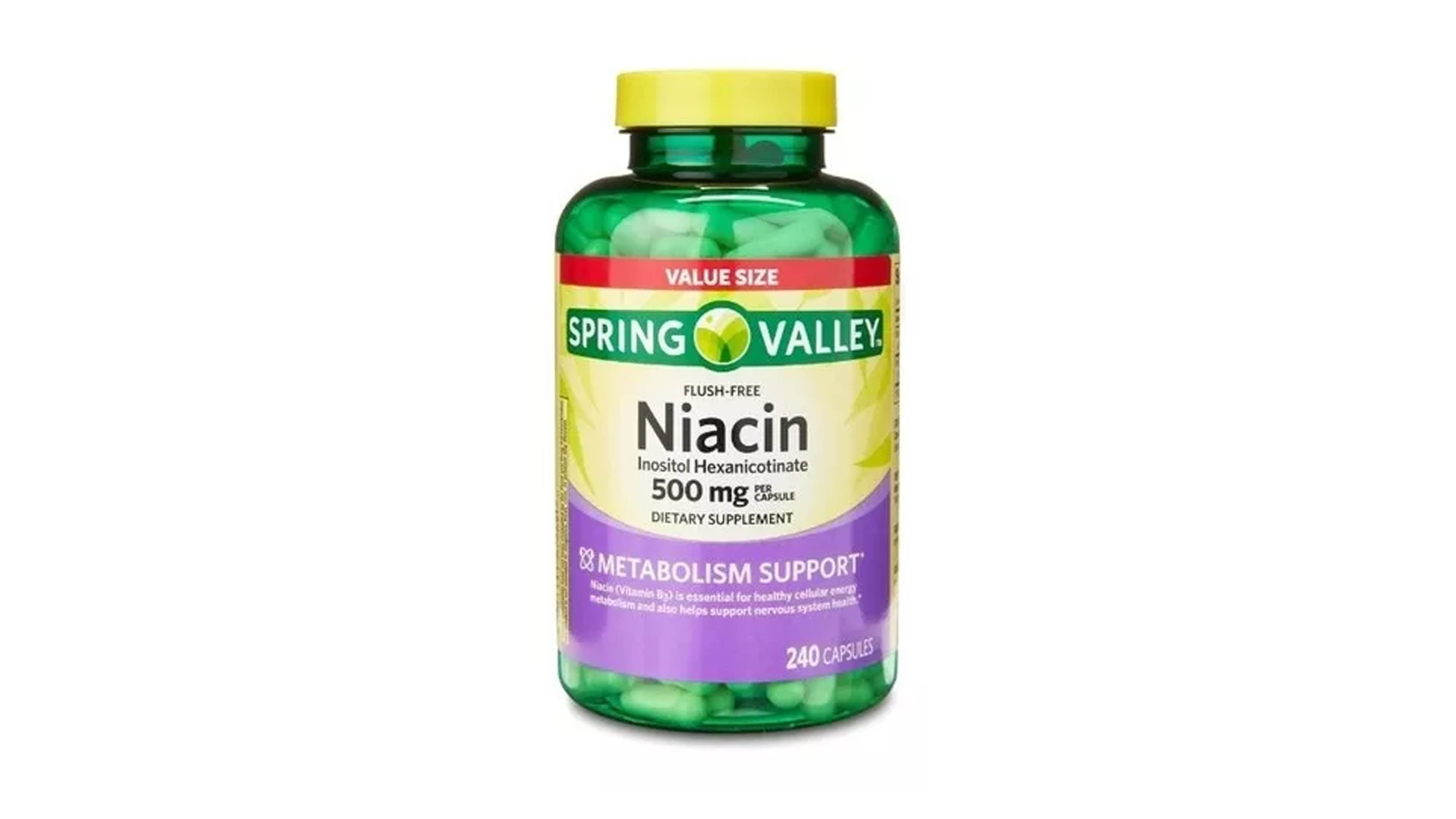 Suplemento Alimenticio Sprin Valley Niacina Vitamina B3 500 mg 240 Cápsulas