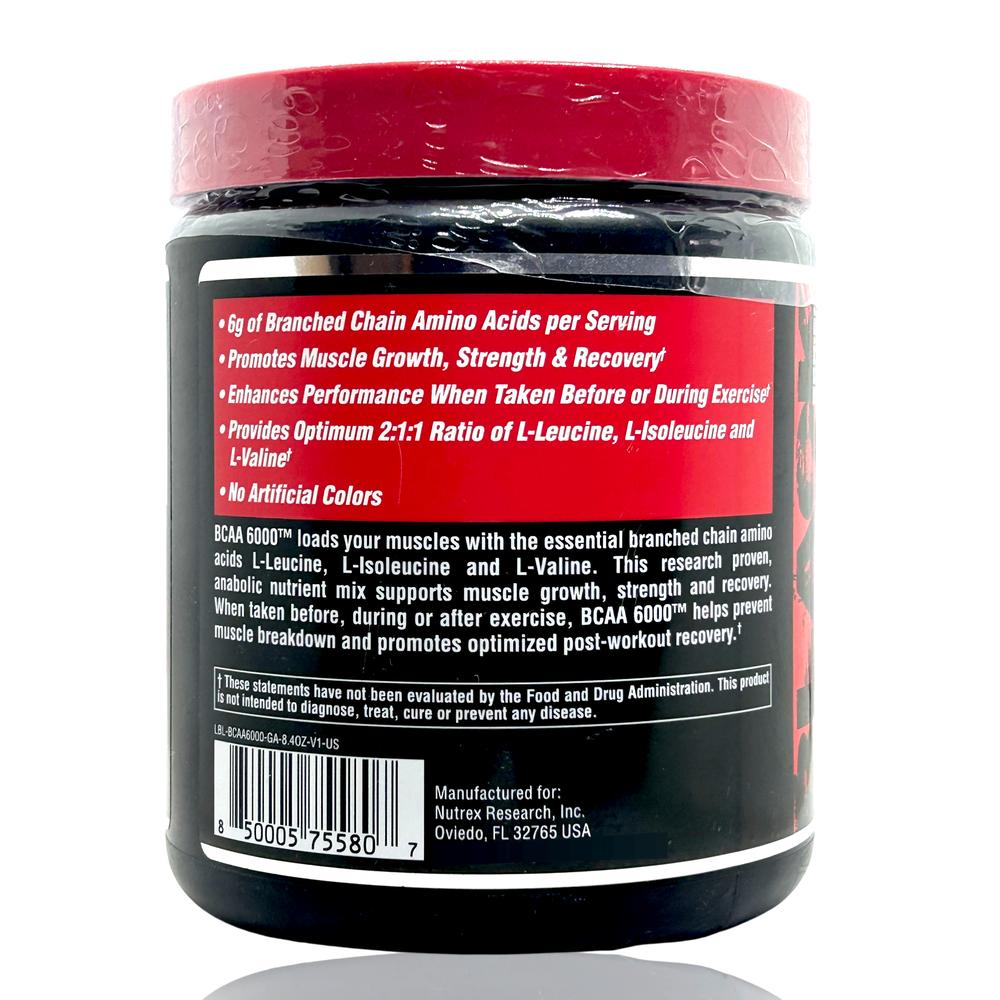 Foto 4 pulgar | Bcaa 6000 Black Nutrex 30 Servicios Manzana Verde