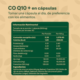 Foto 3 | Coq10 Aborb + 60 Cápsulas. Suplemento A Base De Coenzima Q10