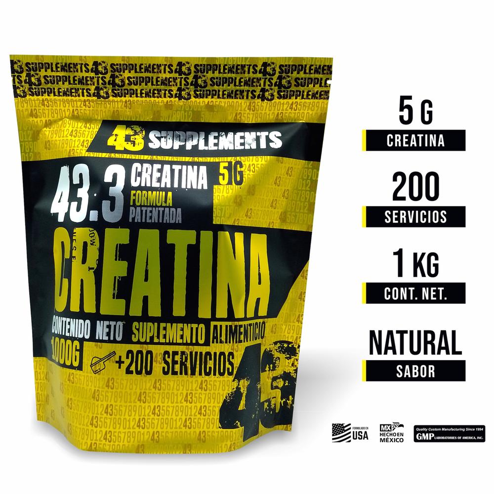 Foto 3 pulgar | Creatína 43 Supplements 1 Kg 200 Servicios