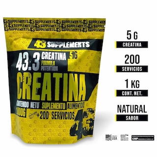 Foto 2 | Creatína 43 Supplements 1 Kg 200 Servicios