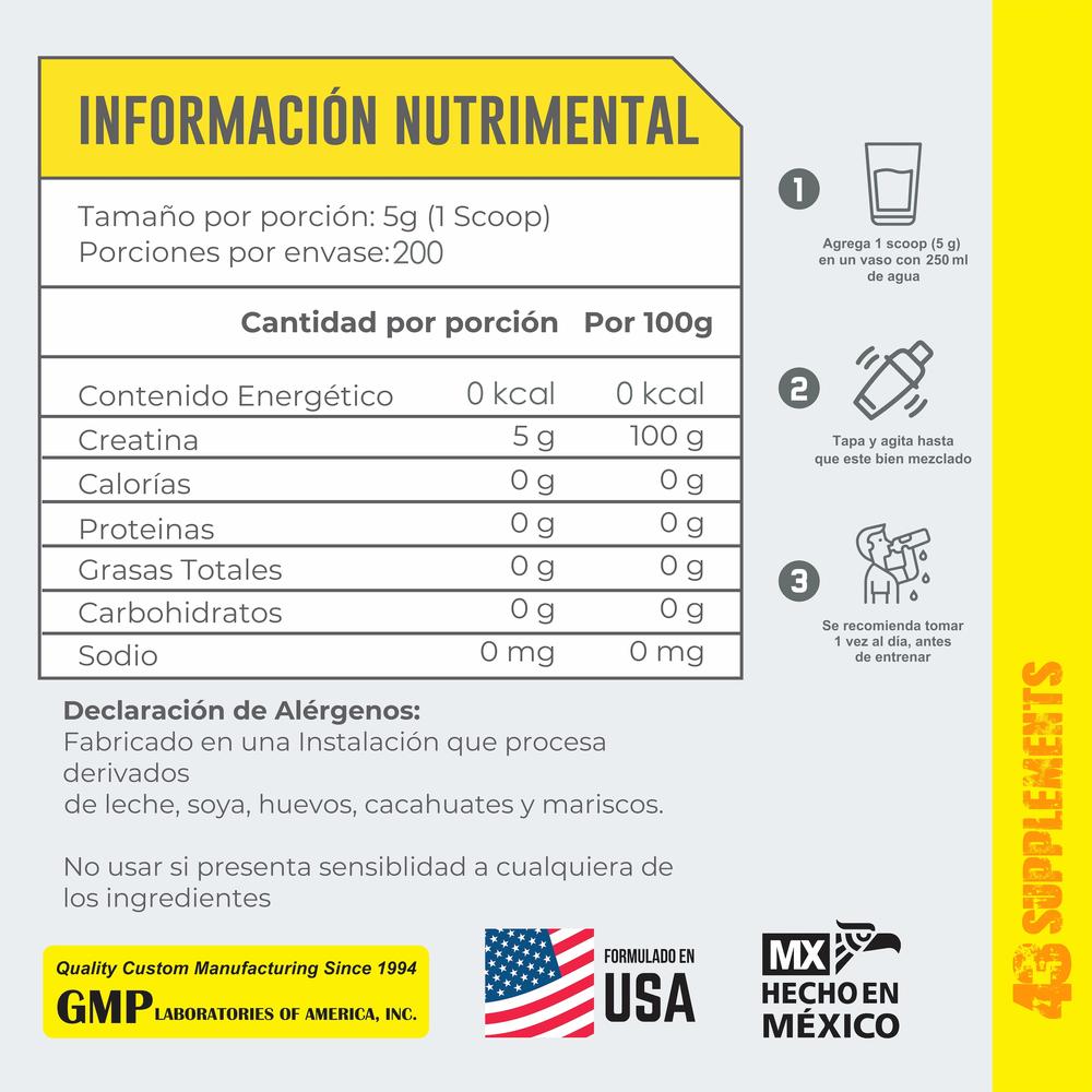 Foto 4 pulgar | Creatína 43 Supplements 1 Kg 200 Servicios
