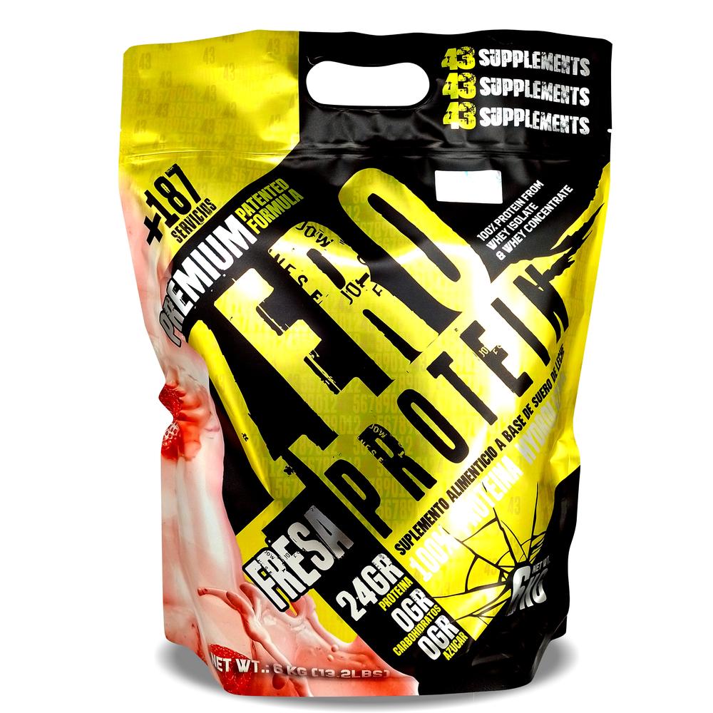 Foto 2 pulgar | Proteína Zero Hidrolizada 43 Supplements 6 Kg Fresa