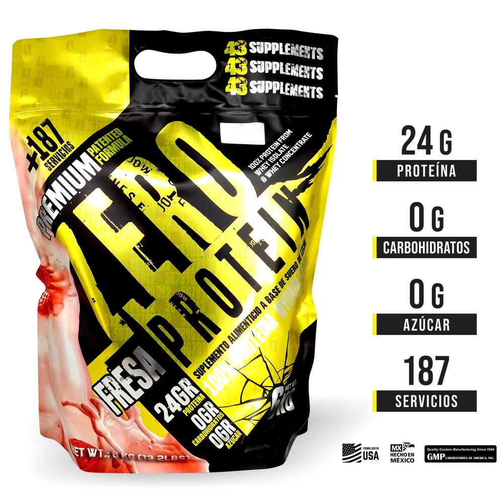 Foto 3 pulgar | Proteína Zero Hidrolizada 43 Supplements 6 Kg Fresa