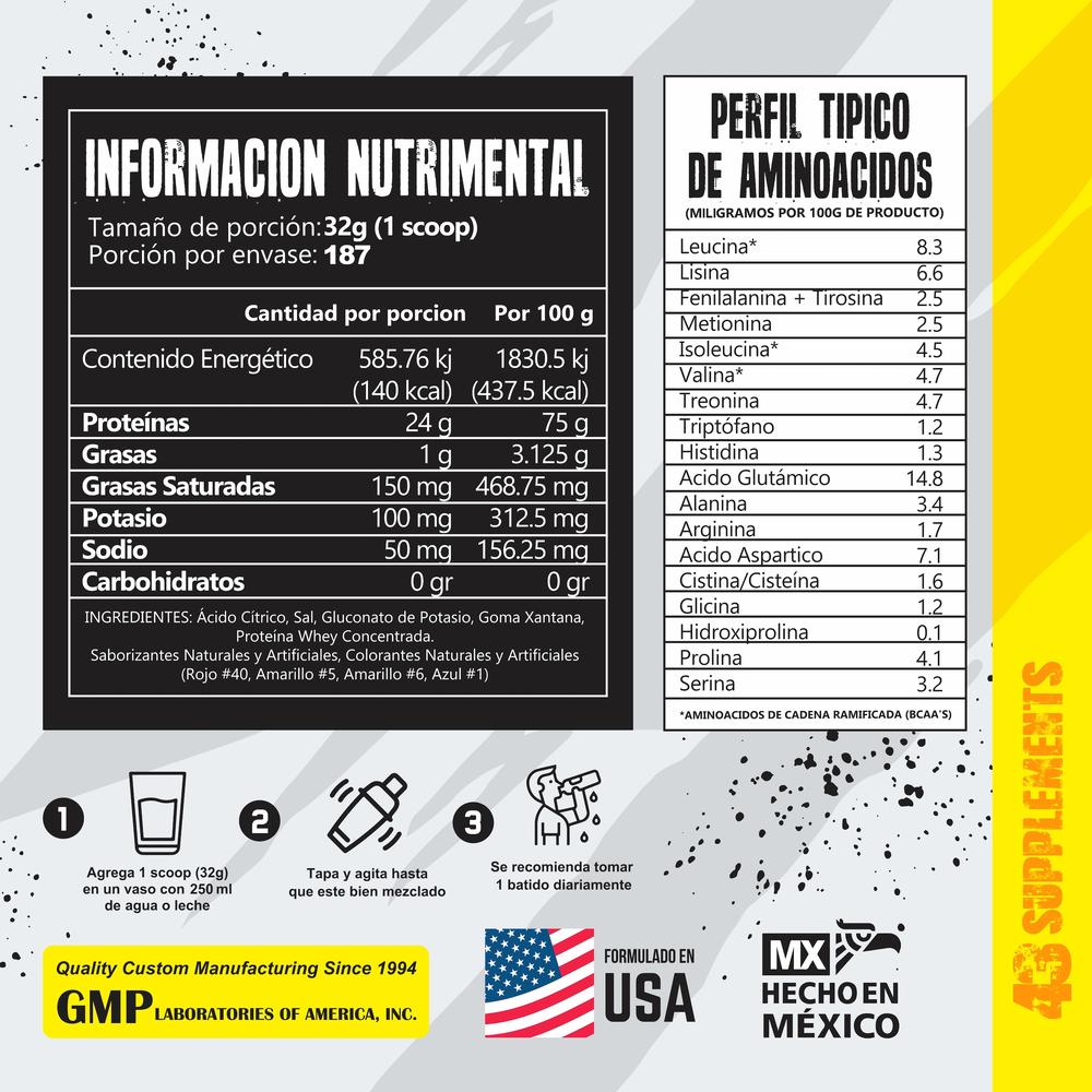 Foto 4 pulgar | Proteína Zero Hidrolizada 43 Supplements 6 Kg Fresa