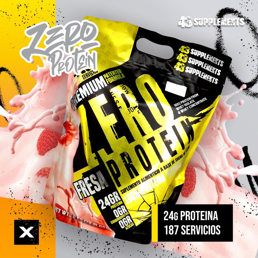 Foto 6 pulgar | Proteína Zero Hidrolizada 43 Supplements 6 Kg Fresa