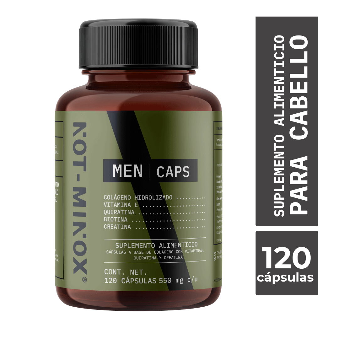 Foto 9 pulgar | Suplemento Alimenticio Not Minox Hombre Cabello Barba Biotina Creatina 120 Cápsulas
