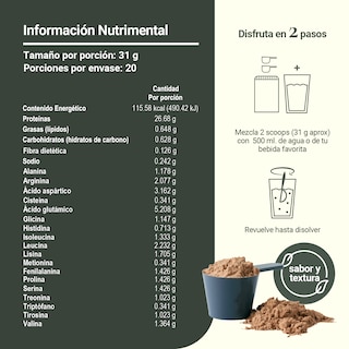 Foto 3 | Proteína Vegana Life 360+ Soya Aminoácidos Chocolate 31g
