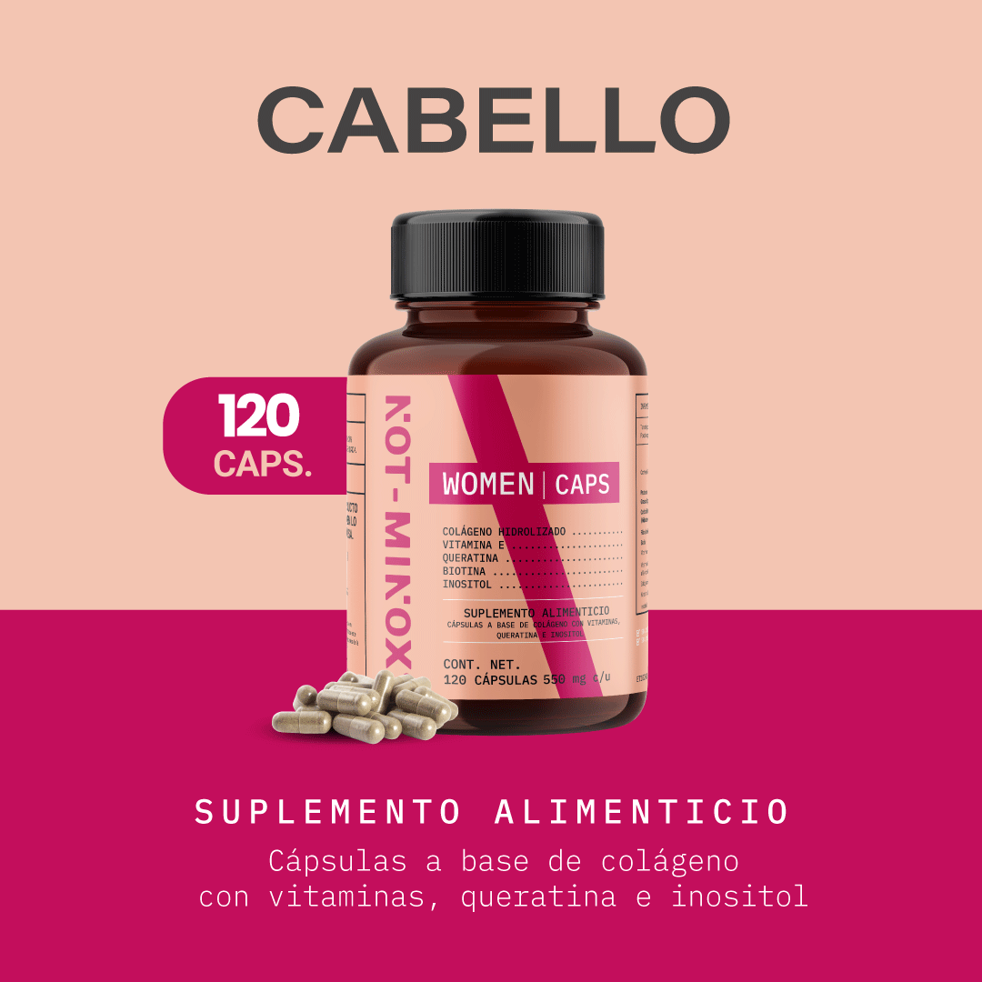 Foto 3 pulgar | Suplemento Alimenticio Not Minox Mujer Crecimiento Cabello Queratina Vit E 120 Cápsulas