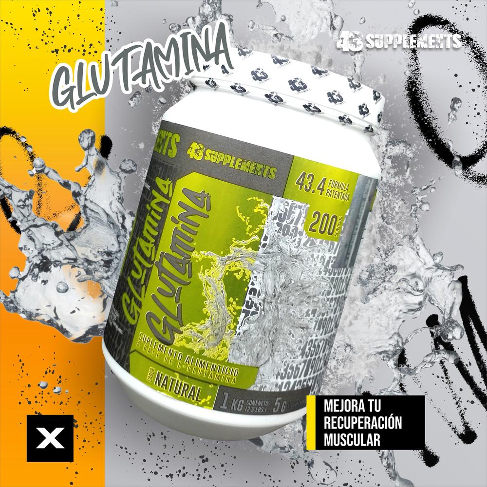 Foto 6 pulgar | Glutamina en Polvo Sin Sabor 1 Kg 43 Supplements