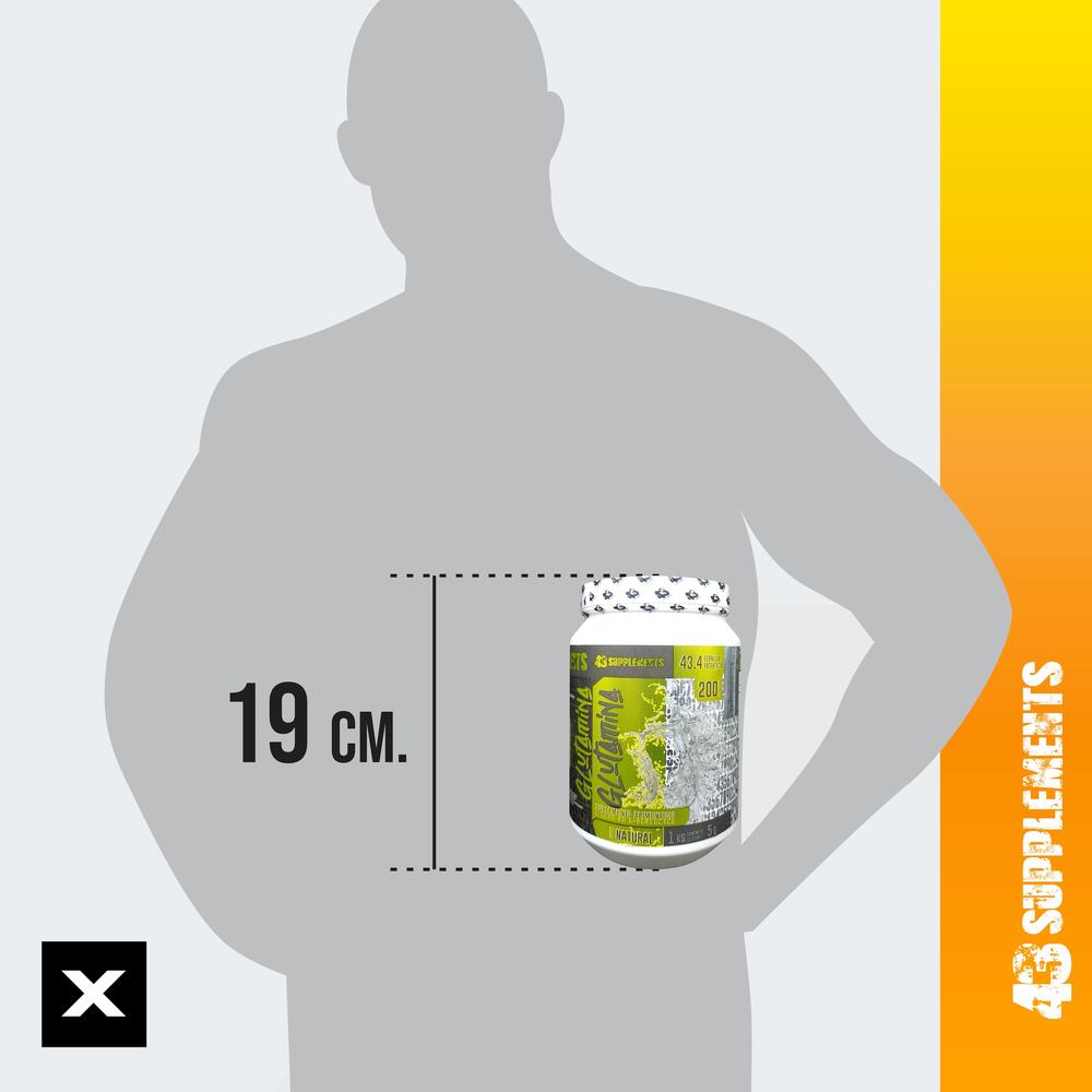 Foto 7 pulgar | Glutamina en Polvo Sin Sabor 1 Kg 43 Supplements
