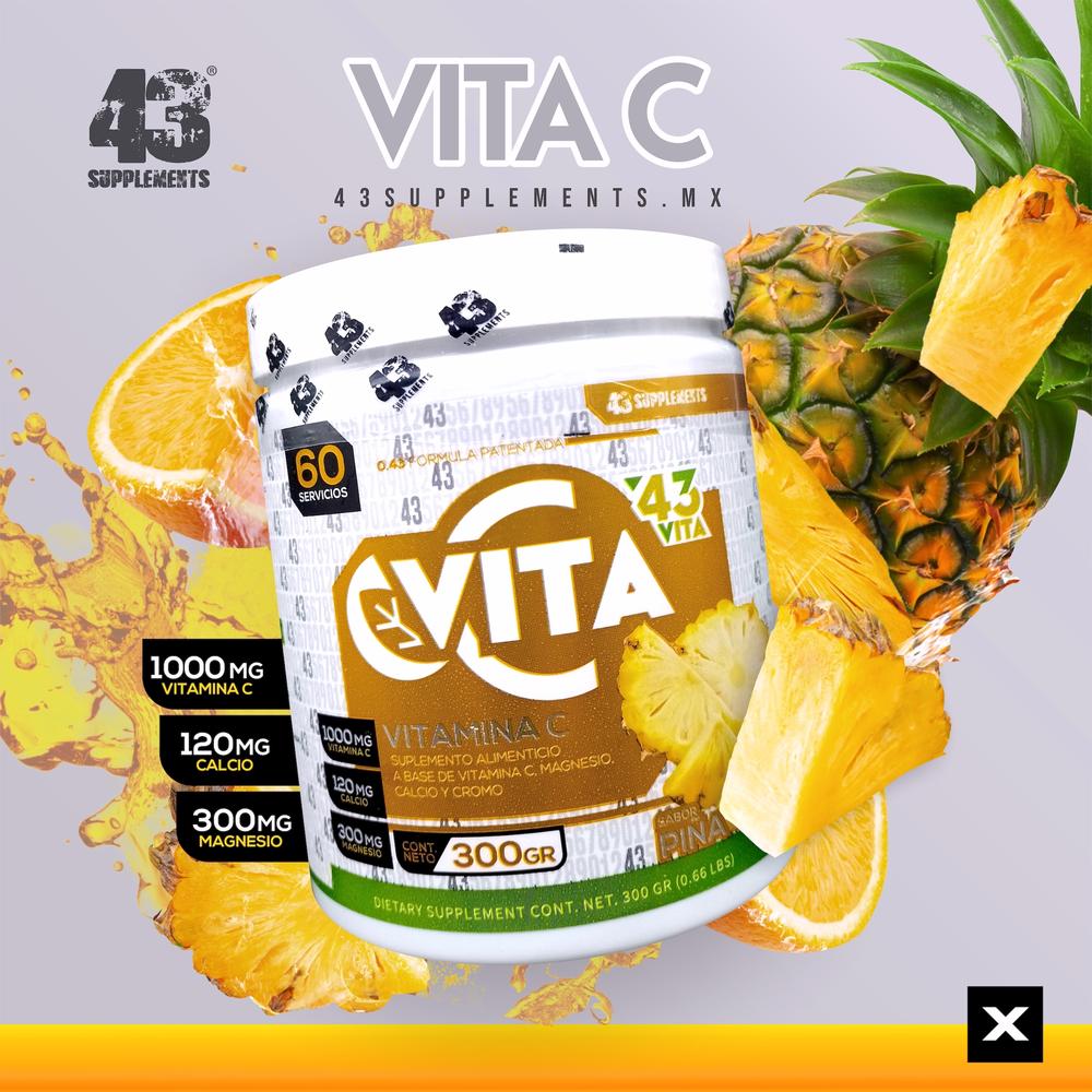 Foto 6 pulgar | Vitamina C Sabor Piña Supplements  300 Gr 60 Serv 43