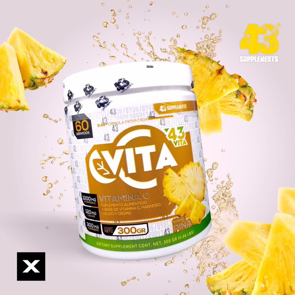 Foto 7 pulgar | Vitamina C Sabor Piña Supplements  300 Gr 60 Serv 43