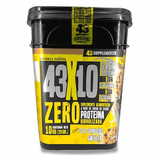 Foto 1 | Proteína Zero Hidrolizada 43 Supplements 10 Kg Galleta