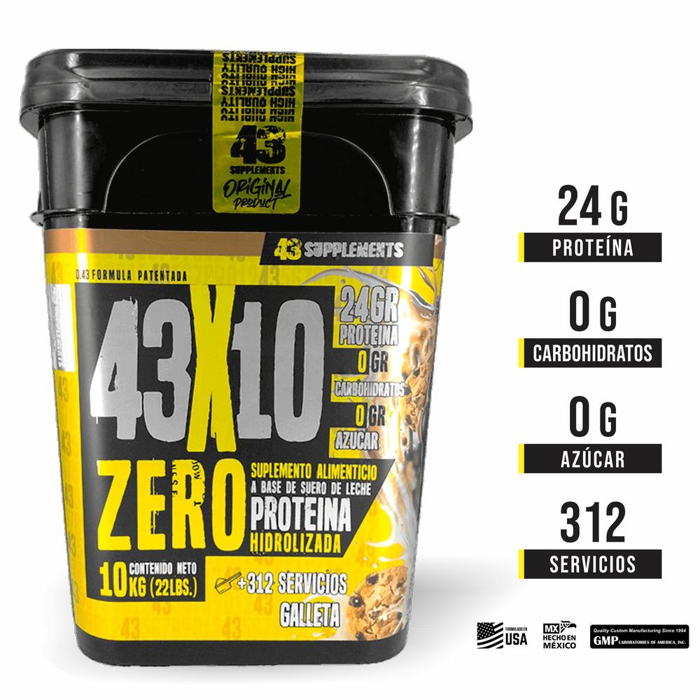 Foto 2 | Proteína Zero Hidrolizada 43 Supplements 10 Kg Galleta