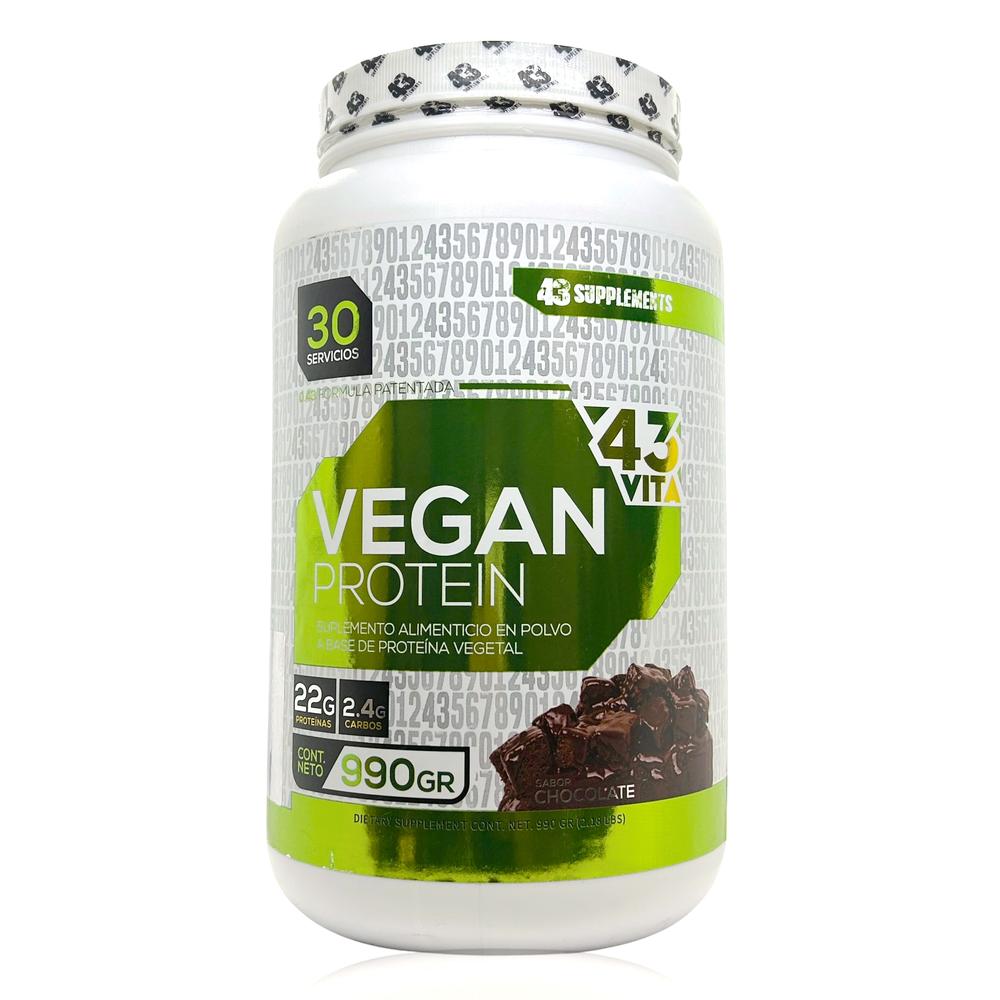 Foto 2 pulgar | Proteína Vegana Chocolate 43 Supplements 990 Gr 30 Servicios