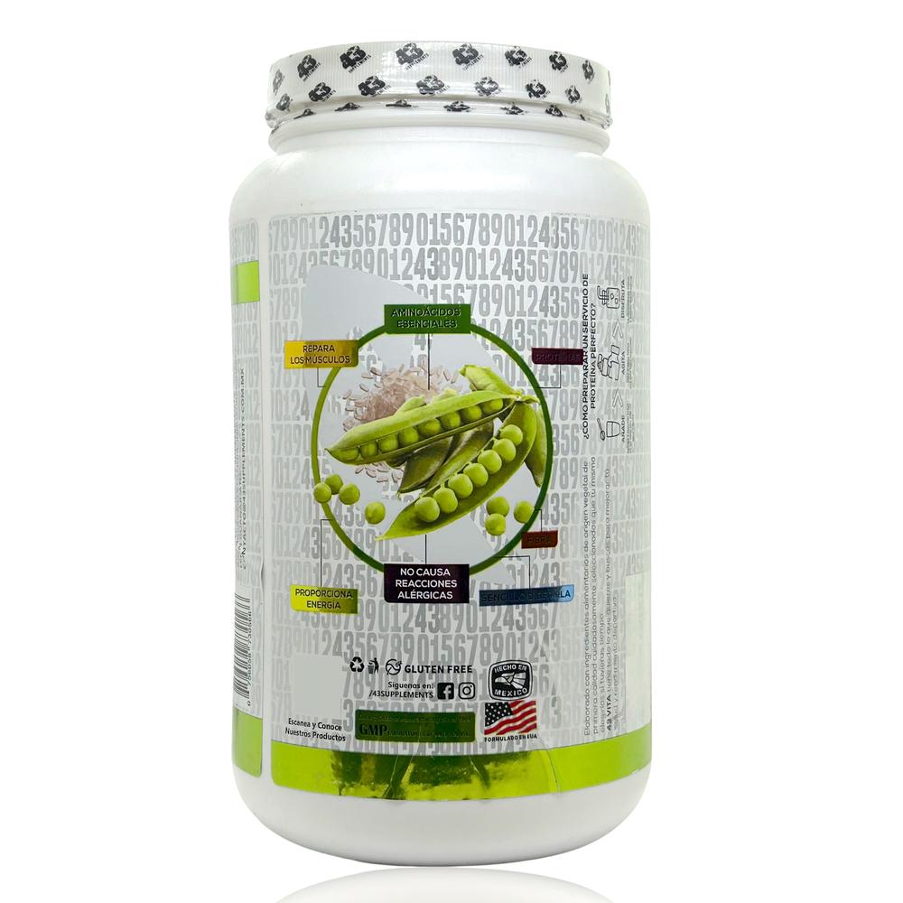 Foto 4 pulgar | Proteína Vegana Chocolate 43 Supplements 990 Gr 30 Servicios