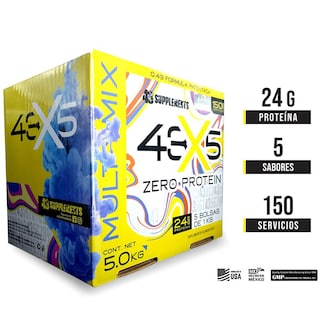 Foto 2 | 43 Proteína Zero Hidrolizada 43 Supplements 5 Kg Multisabor